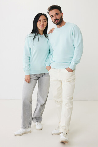 IQONIQ Etosha Lightweight Sweater aus recycelter Baumwolle crushed mint bedrucken, Art.-Nr. T9303.037.L