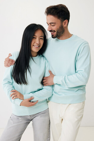 IQONIQ Etosha Lightweight Sweater aus recycelter Baumwolle crushed mint bedrucken, Art.-Nr. T9303.037.L