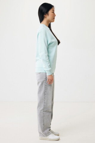 IQONIQ Etosha Lightweight Sweater aus recycelter Baumwolle crushed mint bedrucken, Art.-Nr. T9303.037.L