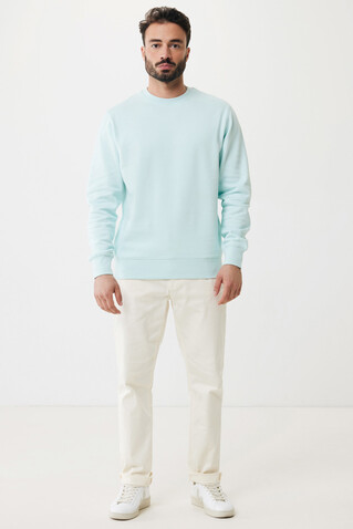 IQONIQ Etosha Lightweight Sweater aus recycelter Baumwolle crushed mint bedrucken, Art.-Nr. T9303.037.L