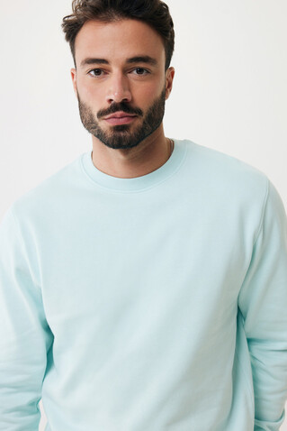 IQONIQ Etosha Lightweight Sweater aus recycelter Baumwolle crushed mint bedrucken, Art.-Nr. T9303.037.L