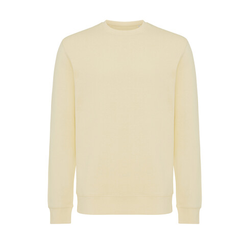 IQONIQ Etosha Lightweight Sweater aus recycelter Baumwolle cream yellow bedrucken, Art.-Nr. T9303.036.L
