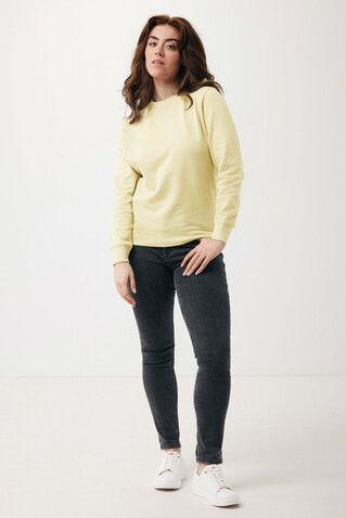 IQONIQ Etosha Lightweight Sweater aus recycelter Baumwolle cream yellow bedrucken, Art.-Nr. T9303.036.L