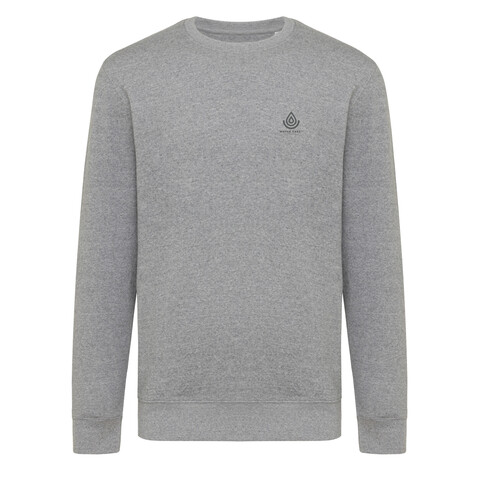 IQONIQ Etosha Lightweight Sweater aus recycelter Baumwolle light heather anthracite bedrucken, Art.-Nr. T9303.034.XXXL