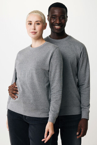 IQONIQ Etosha Lightweight Sweater aus recycelter Baumwolle light heather anthracite bedrucken, Art.-Nr. T9303.034.XXXL