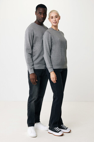 IQONIQ Etosha Lightweight Sweater aus recycelter Baumwolle light heather anthracite bedrucken, Art.-Nr. T9303.034.XXXL