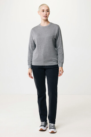 IQONIQ Etosha Lightweight Sweater aus recycelter Baumwolle light heather anthracite bedrucken, Art.-Nr. T9303.034.XXXL
