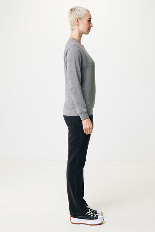 IQONIQ Etosha Lightweight Sweater aus recycelter Baumwolle light heather anthracite bedrucken, Art.-Nr. T9303.034.XXXL