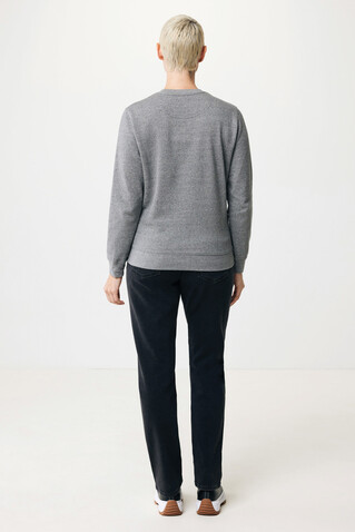 IQONIQ Etosha Lightweight Sweater aus recycelter Baumwolle light heather anthracite bedrucken, Art.-Nr. T9303.034.XXXL