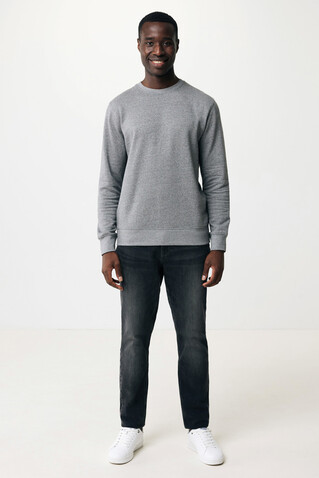 IQONIQ Etosha Lightweight Sweater aus recycelter Baumwolle light heather anthracite bedrucken, Art.-Nr. T9303.034.XXXL
