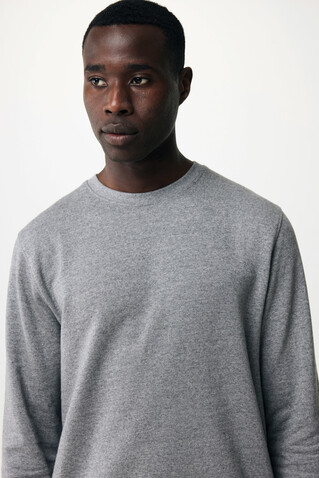 IQONIQ Etosha Lightweight Sweater aus recycelter Baumwolle light heather anthracite bedrucken, Art.-Nr. T9303.034.XXXL
