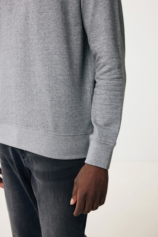 IQONIQ Etosha Lightweight Sweater aus recycelter Baumwolle light heather anthracite bedrucken, Art.-Nr. T9303.034.XXXL