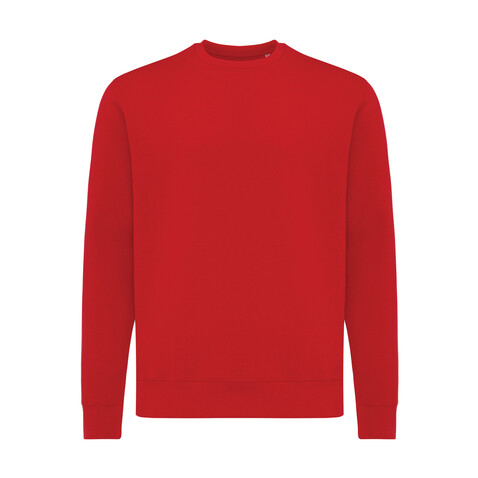 IQONIQ Etosha Lightweight Sweater aus recycelter Baumwolle rot bedrucken, Art.-Nr. T9303.029.L