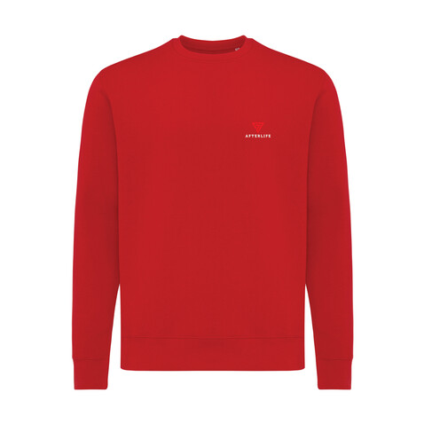 IQONIQ Etosha Lightweight Sweater aus recycelter Baumwolle rot bedrucken, Art.-Nr. T9303.029.L
