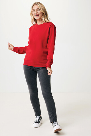 IQONIQ Etosha Lightweight Sweater aus recycelter Baumwolle rot bedrucken, Art.-Nr. T9303.029.L