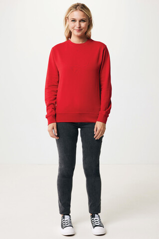 IQONIQ Etosha Lightweight Sweater aus recycelter Baumwolle rot bedrucken, Art.-Nr. T9303.029.L