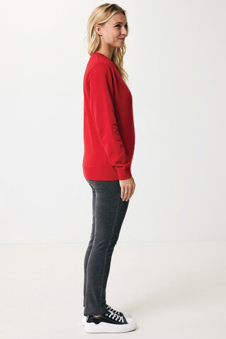 IQONIQ Etosha Lightweight Sweater aus recycelter Baumwolle rot bedrucken, Art.-Nr. T9303.029.L