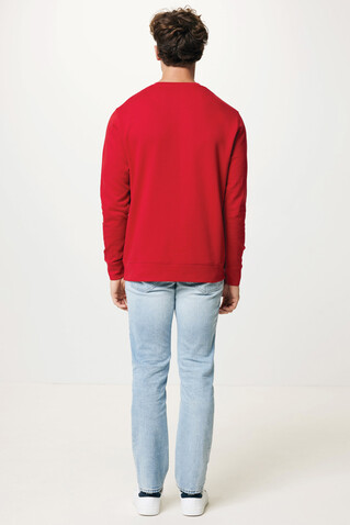 IQONIQ Etosha Lightweight Sweater aus recycelter Baumwolle rot bedrucken, Art.-Nr. T9303.029.L
