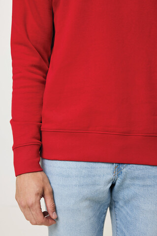 IQONIQ Etosha Lightweight Sweater aus recycelter Baumwolle rot bedrucken, Art.-Nr. T9303.029.L