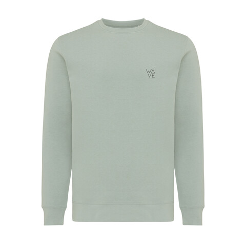 IQONIQ Etosha Lightweight Sweater aus recycelter Baumwolle Iceberg green bedrucken, Art.-Nr. T9303.023.XXXL