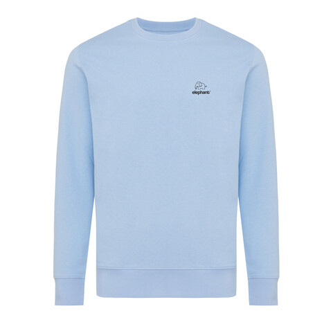 IQONIQ Etosha Lightweight Sweater aus recycelter Baumwolle sky blue bedrucken, Art.-Nr. T9303.022.XXXL