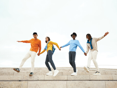 IQONIQ Etosha Lightweight Sweater aus recycelter Baumwolle sky blue bedrucken, Art.-Nr. T9303.022.XXXL