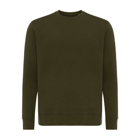 IQONIQ Etosha Lightweight Sweater aus recycelter Baumwolle khaki bedrucken, Art.-Nr. T9303.020.XXS