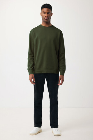 IQONIQ Etosha Lightweight Sweater aus recycelter Baumwolle khaki bedrucken, Art.-Nr. T9303.020.XXS