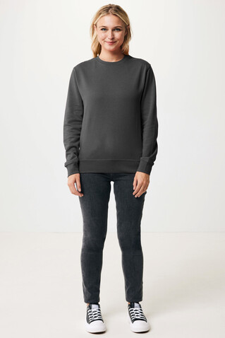 IQONIQ Etosha Lightweight Sweater aus recycelter Baumwolle anthrazit bedrucken, Art.-Nr. T9303.019.XXS