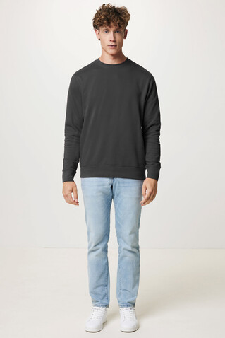 IQONIQ Etosha Lightweight Sweater aus recycelter Baumwolle anthrazit bedrucken, Art.-Nr. T9303.019.XXS