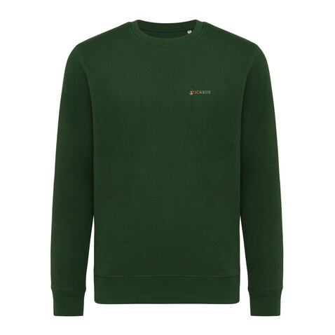 IQONIQ Etosha Lightweight Sweater aus recycelter Baumwolle forest green bedrucken, Art.-Nr. T9303.005.M