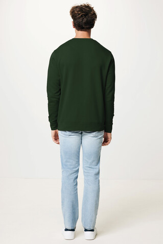 IQONIQ Etosha Lightweight Sweater aus recycelter Baumwolle forest green bedrucken, Art.-Nr. T9303.005.M