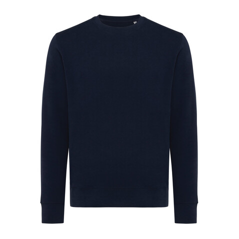 IQONIQ Etosha Lightweight Sweater aus recycelter Baumwolle navy blau bedrucken, Art.-Nr. T9303.002.XXL
