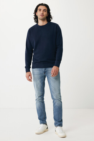 IQONIQ Etosha Lightweight Sweater aus recycelter Baumwolle navy blau bedrucken, Art.-Nr. T9303.002.XXL