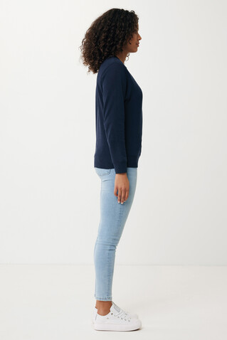 IQONIQ Etosha Lightweight Sweater aus recycelter Baumwolle navy blau bedrucken, Art.-Nr. T9303.002.XXL