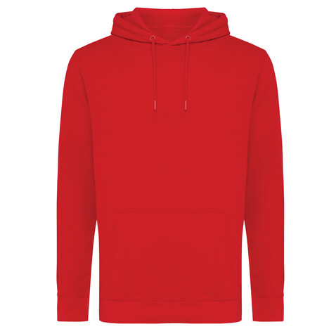 IQONIQ Jasper Hoodie aus recycelter Baumwolle rot bedrucken, Art.-Nr. T9400.029.L