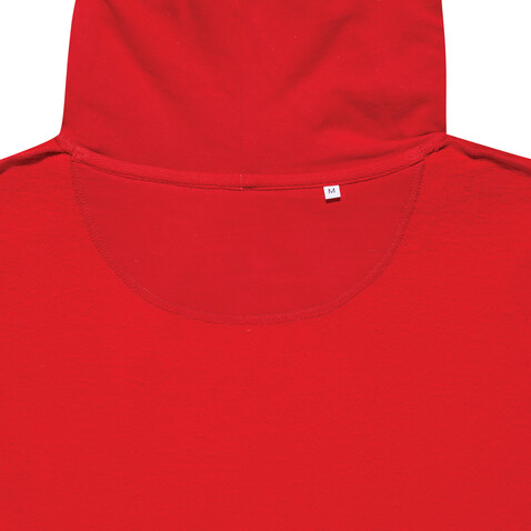 IQONIQ Jasper Hoodie aus recycelter Baumwolle rot bedrucken, Art.-Nr. T9400.029.L