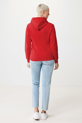 IQONIQ Jasper Hoodie aus recycelter Baumwolle rot bedrucken, Art.-Nr. T9400.029.L