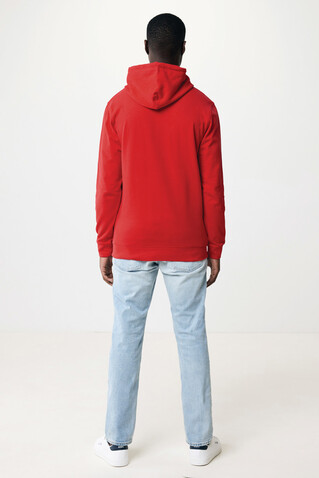 IQONIQ Jasper Hoodie aus recycelter Baumwolle rot bedrucken, Art.-Nr. T9400.029.L