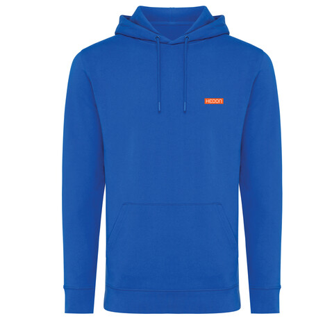 IQONIQ Jasper Hoodie aus recycelter Baumwolle Königsblau bedrucken, Art.-Nr. T9400.025.S