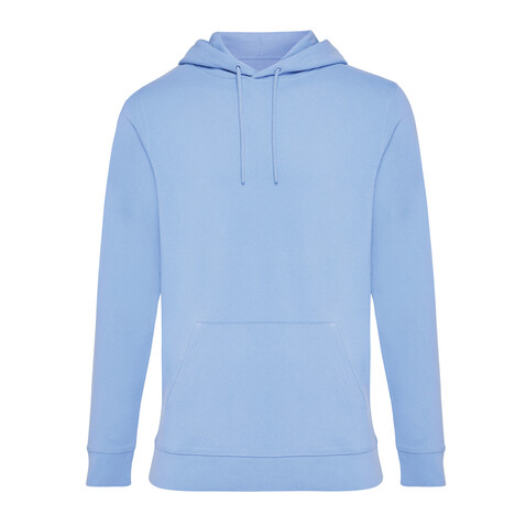 IQONIQ Jasper Hoodie aus recycelter Baumwolle sky blue bedrucken, Art.-Nr. T9400.022.L