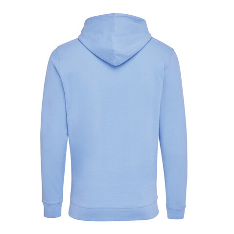 IQONIQ Jasper Hoodie aus recycelter Baumwolle sky blue bedrucken, Art.-Nr. T9400.022.L