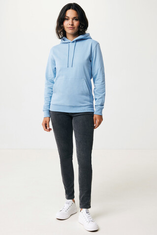 IQONIQ Jasper Hoodie aus recycelter Baumwolle sky blue bedrucken, Art.-Nr. T9400.022.L
