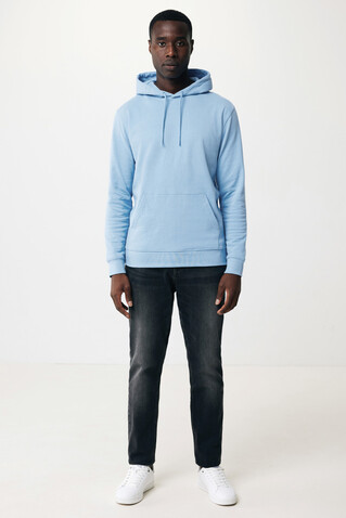 IQONIQ Jasper Hoodie aus recycelter Baumwolle sky blue bedrucken, Art.-Nr. T9400.022.L