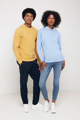 IQONIQ Jasper Hoodie aus recycelter Baumwolle sky blue bedrucken, Art.-Nr. T9400.022.L
