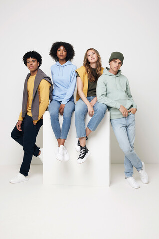 IQONIQ Jasper Hoodie aus recycelter Baumwolle sky blue bedrucken, Art.-Nr. T9400.022.L