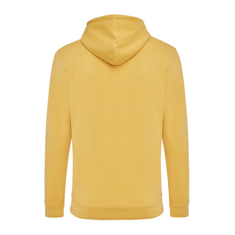 IQONIQ Jasper Hoodie aus recycelter Baumwolle ochre yellow bedrucken, Art.-Nr. T9400.021.XXXL