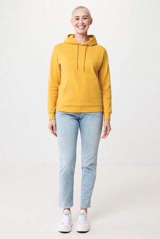 IQONIQ Jasper Hoodie aus recycelter Baumwolle ochre yellow bedrucken, Art.-Nr. T9400.021.XXXL