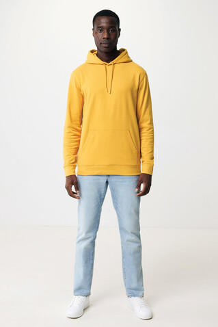 IQONIQ Jasper Hoodie aus recycelter Baumwolle ochre yellow bedrucken, Art.-Nr. T9400.021.XXXL