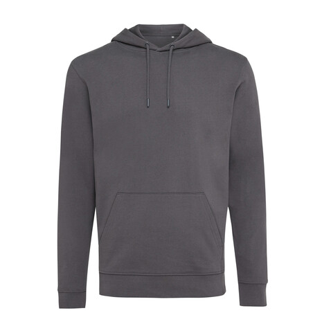 IQONIQ Jasper Hoodie aus recycelter Baumwolle anthrazit bedrucken, Art.-Nr. T9400.019.XL
